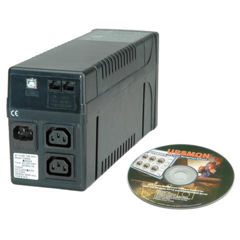 UPS, 800VA, USB Port, 95%, Nero, Line-Interactive, Passivo, 0 - 40 Â°C, 6,5 kg - Foto 1
